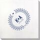 Laurel Wreath with Heart and Initials Bamboo Luxe Napkins Image 2 of 3